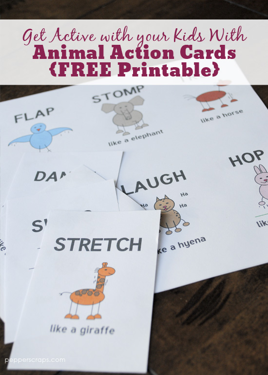 Get Active With Your Kids with Animal Action Cards with Free Printable