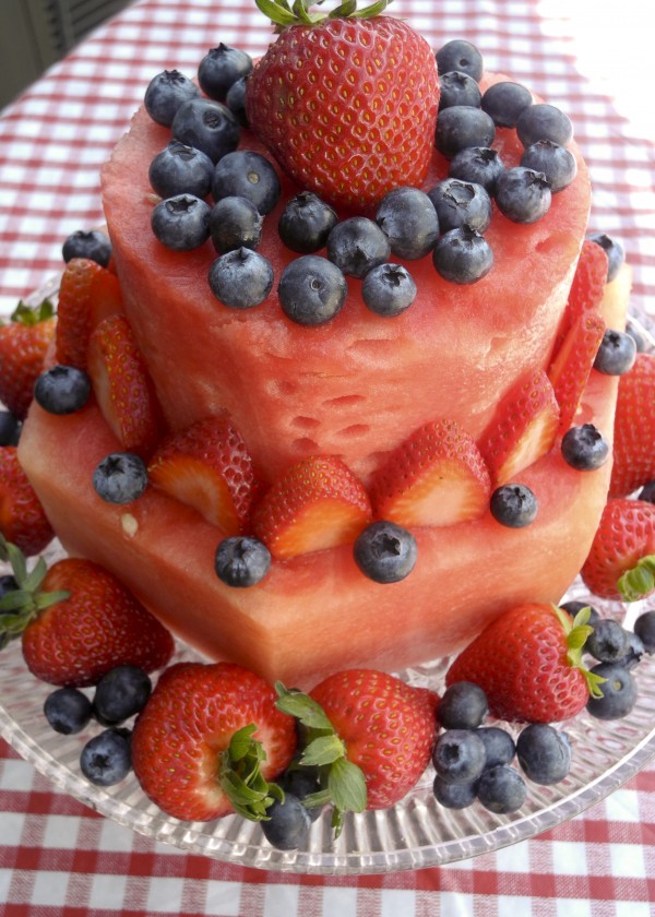 Watermelon Birthday Cake a healthy cake alternative