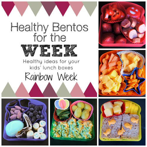 Heathly Bento Lunches Rainbow Week