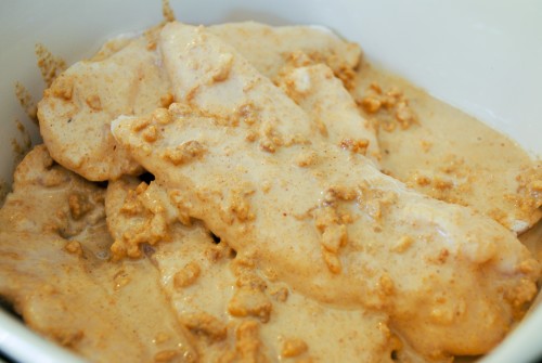 peanut and coconut chicken in the slow cooker