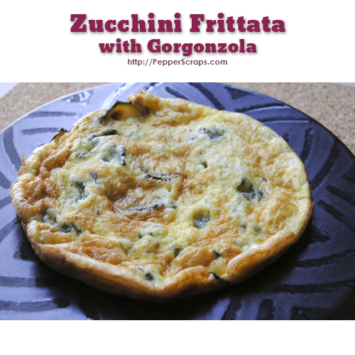 Zucchini Frittata with Gorgonzola Cheese