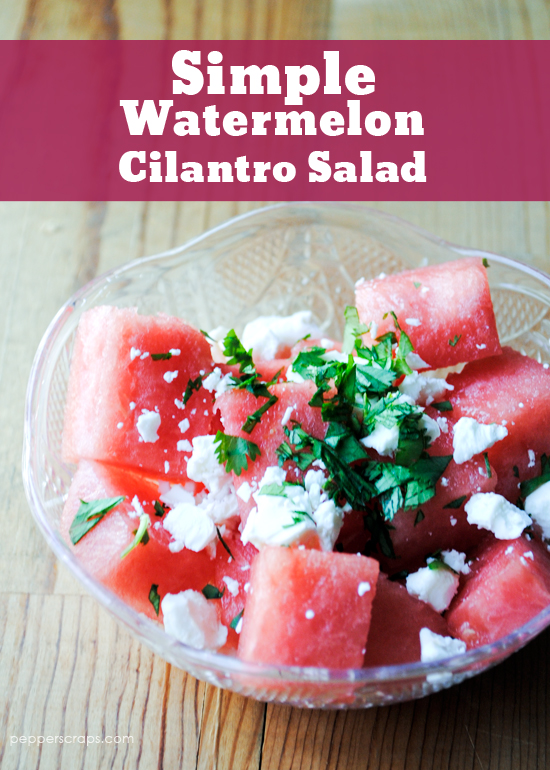 Simple Watermelon Cilantro Salad