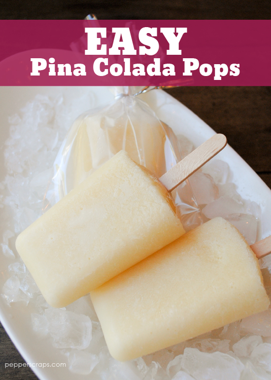 Easy Pina Colada Pops