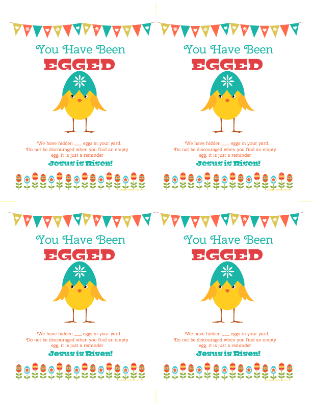 You Have Been Egged Free Printable