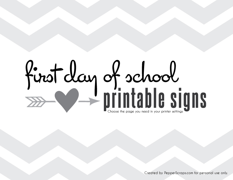 1st day of school sign by Pepper Scraps