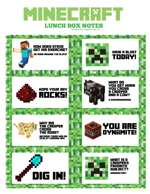 Minecraft-Lunchbox-Notes