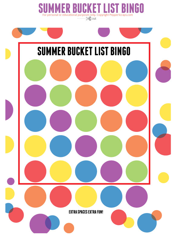 Summer Bucket List Clipart