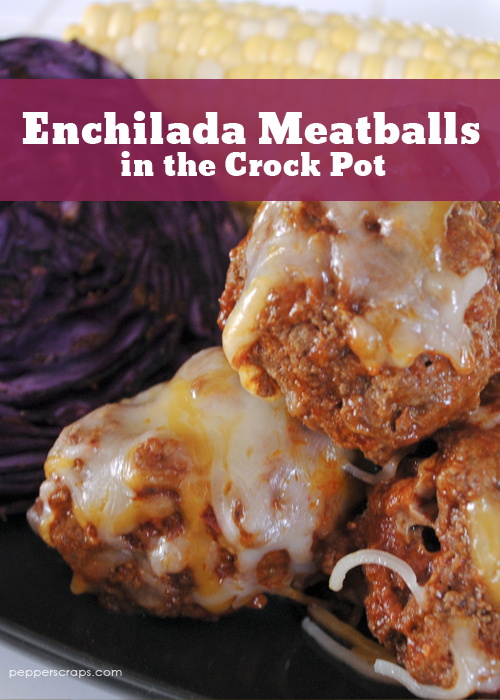 Enchilada Meatballs in the Crock Pot