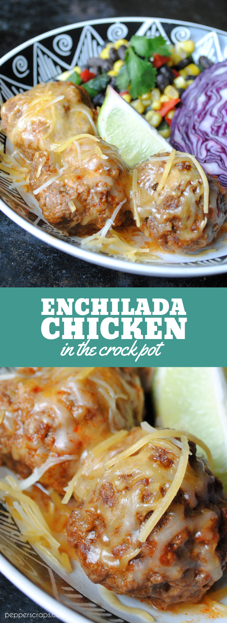 Enchilada Meatballs in the Crock Pot