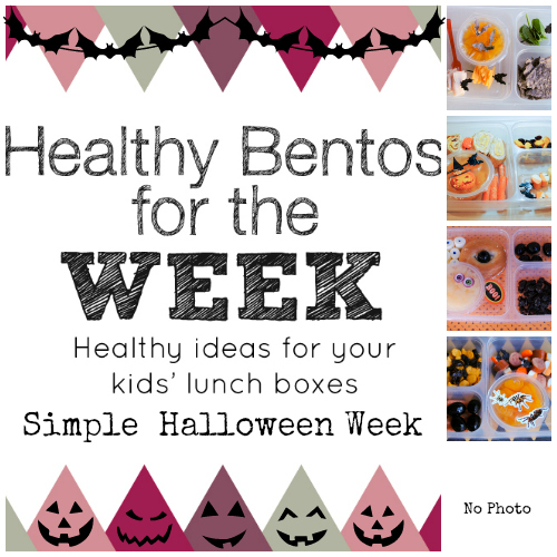 Simple Healthy Halloween Week of Bentos