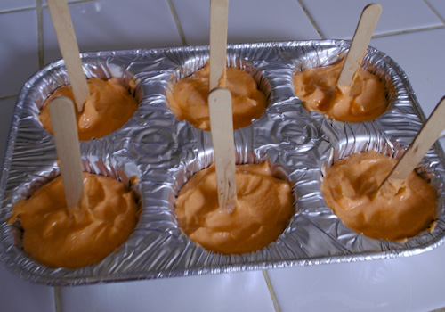 healthy candy corn popsicles