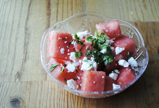 watermelon cilantro salad