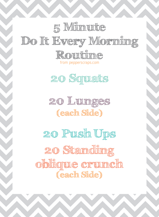 Add A Simple Morning Workout to Your Routine {FREE Printable