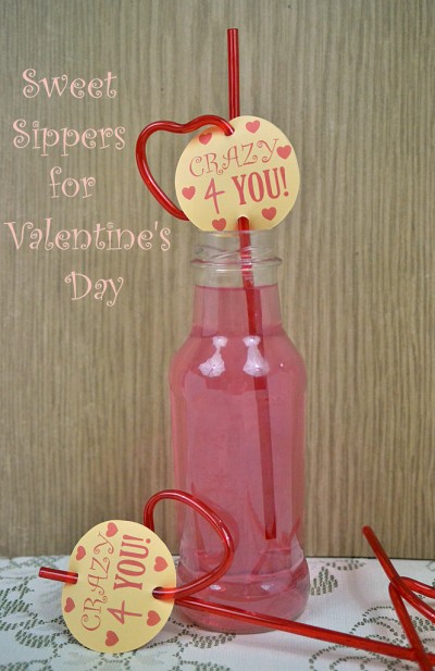 Valentine Straw Sippers