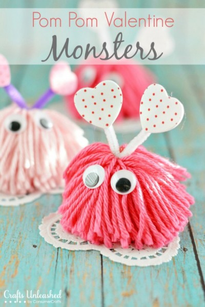 Valentine-craft-monsters-Crafts-Unleashed by CraftsUnleashed