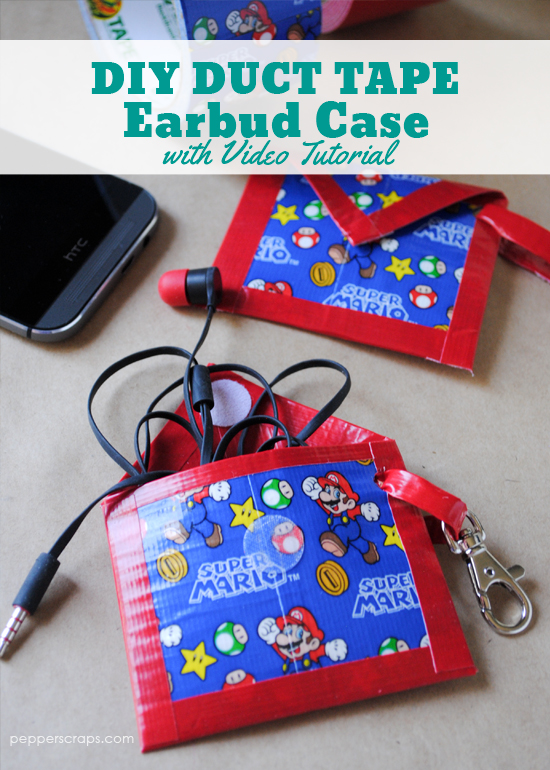 Easy DIY Duct Tape Earbud Case Pepper Scraps