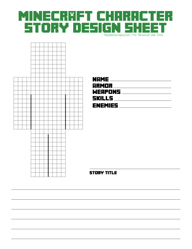 Minecraft Worksheet Free