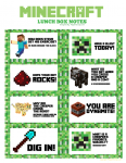 Free Printable Minecraft Lunchbox Notes – Pepper Scraps