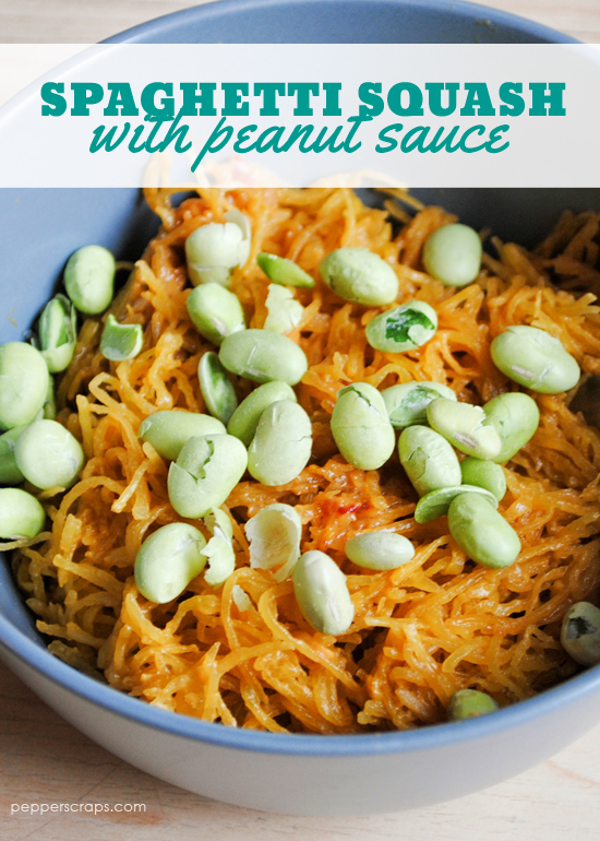 Spaghetti Squash with Peanut Sauce